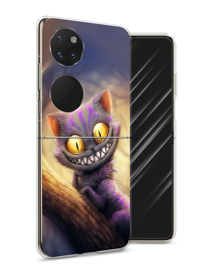 

Чехол Awog на Huawei P50 pocket "Cheshire Cat", Фиолетовый;желтый, 6107450-1