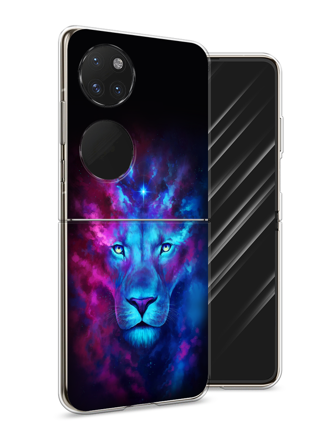 

Чехол Awog на Huawei P50 pocket "Космический лев", Голубой, 6107450-1