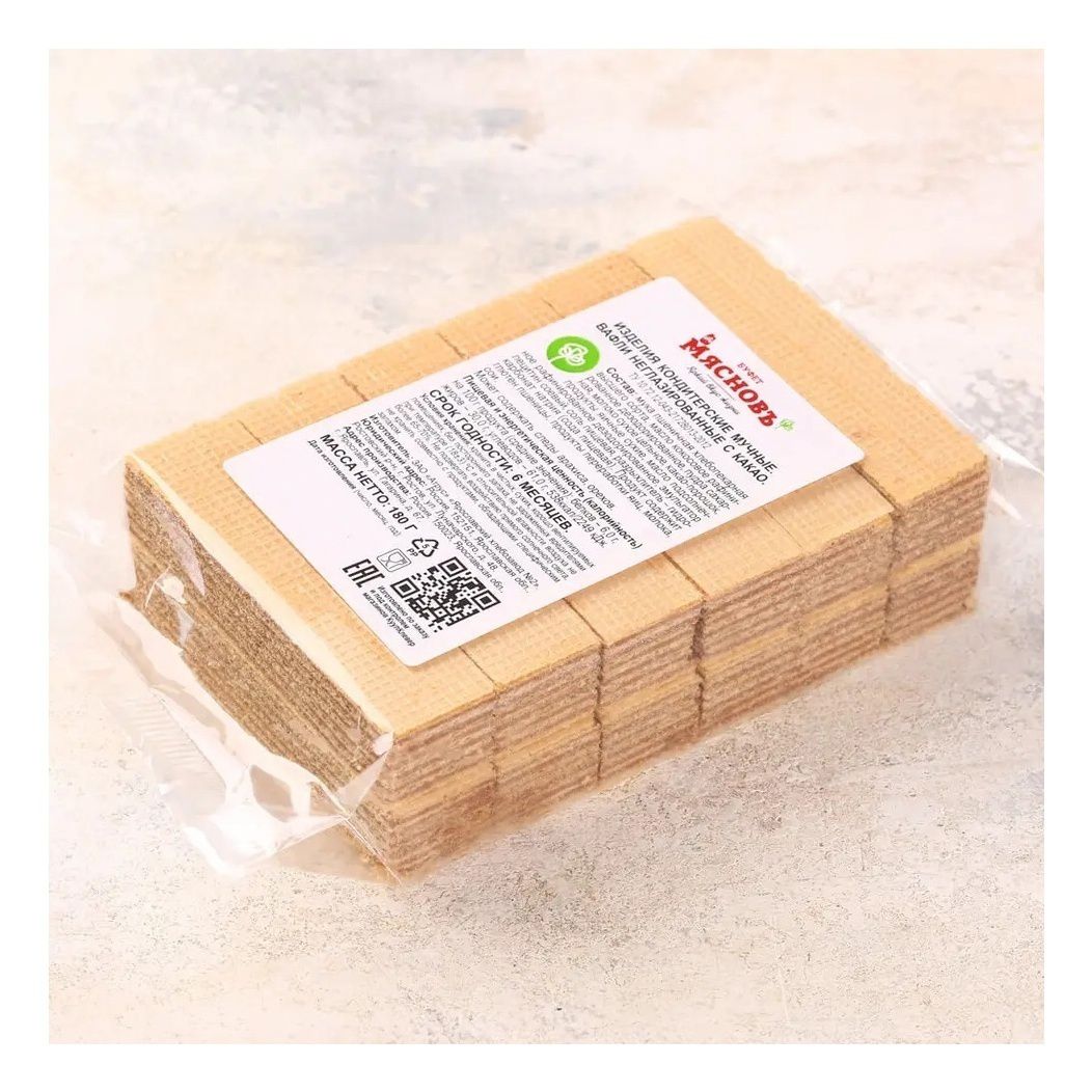 

Вафли МясновЪ БУФЕТ от КуулКлевер с какао 180 г