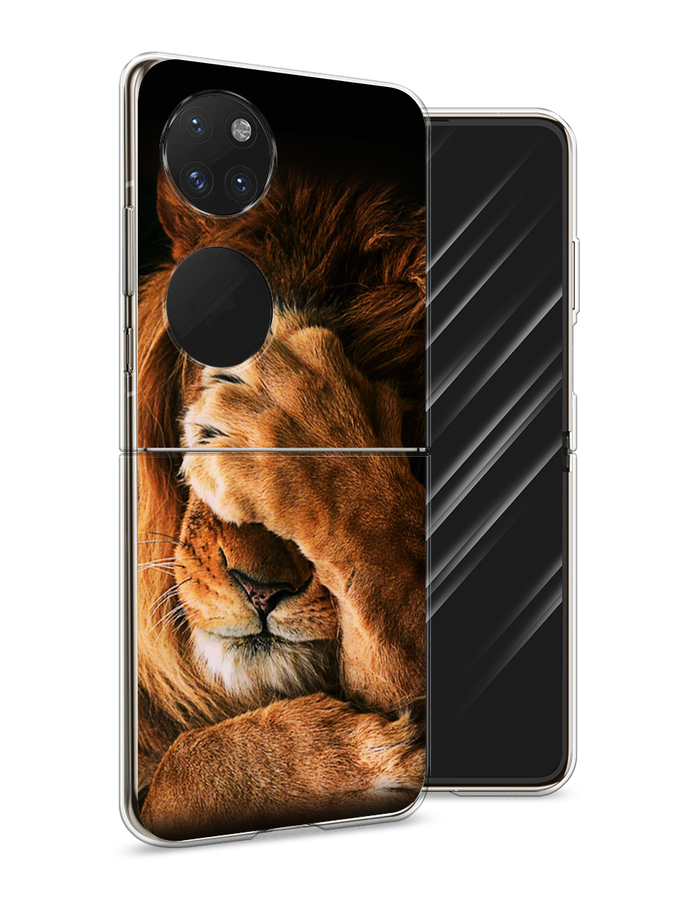 

Чехол Awog на Huawei P50 pocket "Львиный стыд", Коричневый;черный, 6107450-1