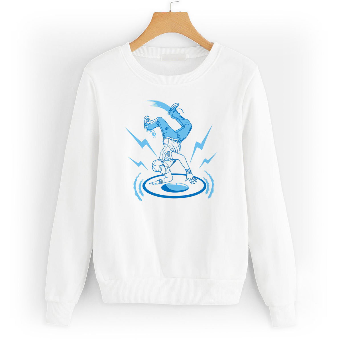 

Свитшот белый CoolPodarok Танцы. Брейк данс, W0151282