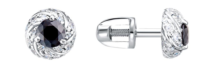 

Серьги из белого золота с бриллиантом Vesna jewelry 41677-251-13-00, 41677-251-13-00