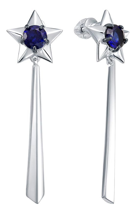 

Серьги из белого золота с сапфиром Vesna jewelry 41186-256-24-00, 41186-256-24-00