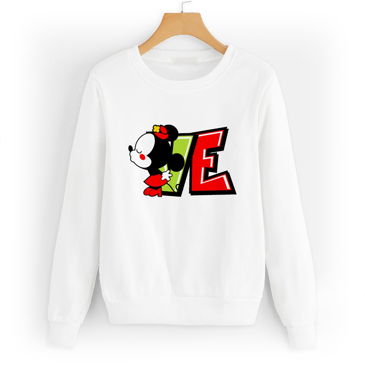 

Свитшот белый CoolPodarok Ve (Love любовь), W0113906