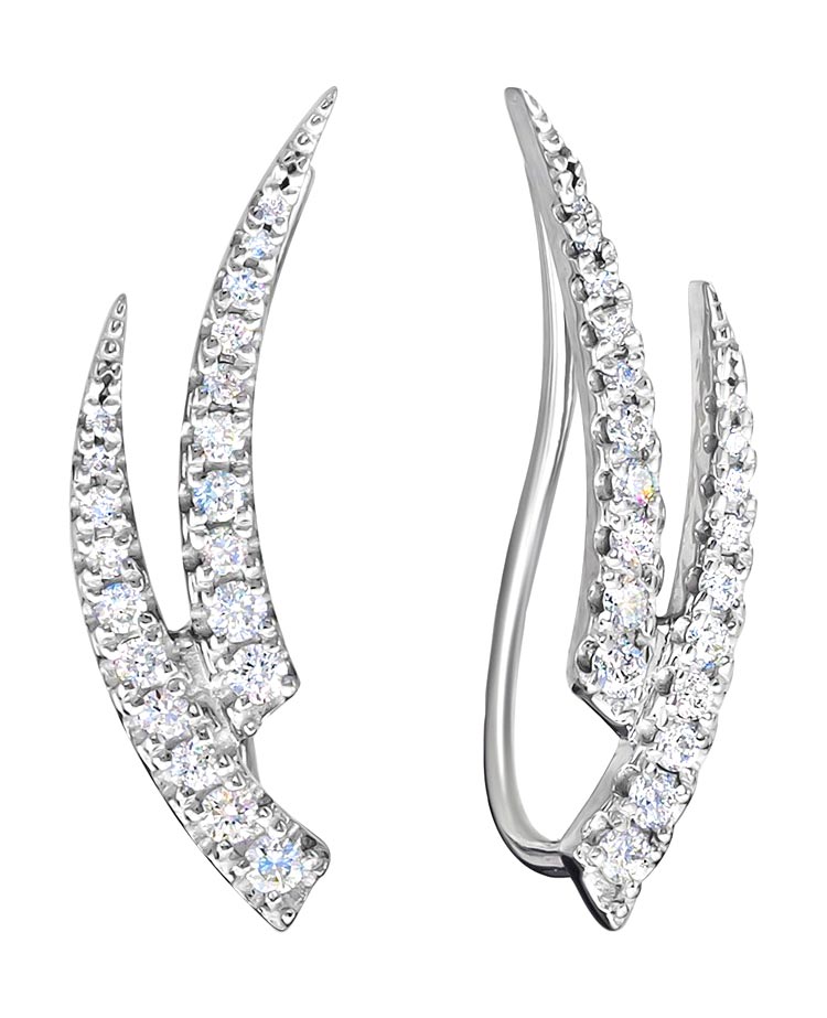 фото Серьги из белого золота с бриллиантом vesna jewelry 21248-251-00-00