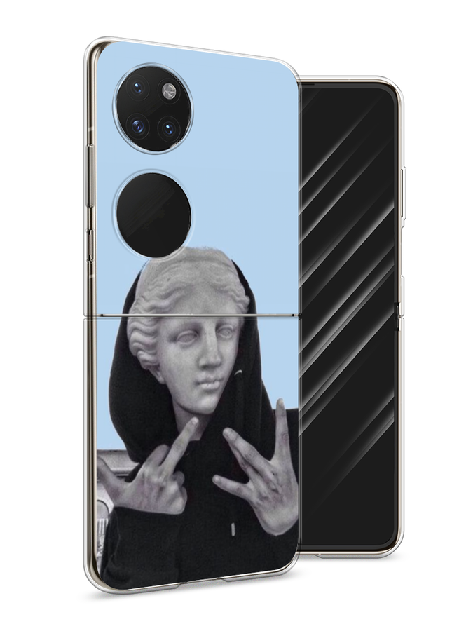 

Чехол Awog на Huawei P50 pocket "SWAG статуя", Голубой, 6107450-9