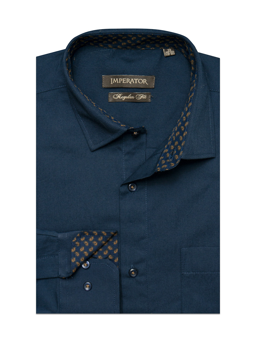 Рубашка мужская Imperator Grey Stone-P sl. синяя 41/170-178