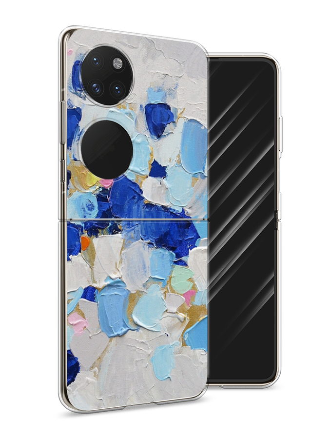 

Чехол Awog на Huawei P50 pocket "Холст сине-белый", Синий, 6107450-10