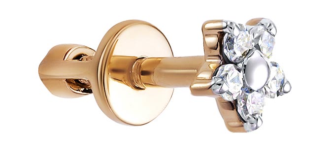 

Моносерьга из красного золота с бриллиантом Vesna jewelry 41406-151-01-01, 41406-151-01-01