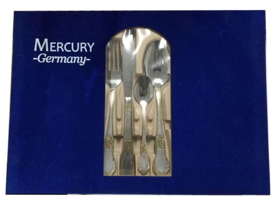 фото Набор столовых приборов mercury, 24 предмета (синий бархат)