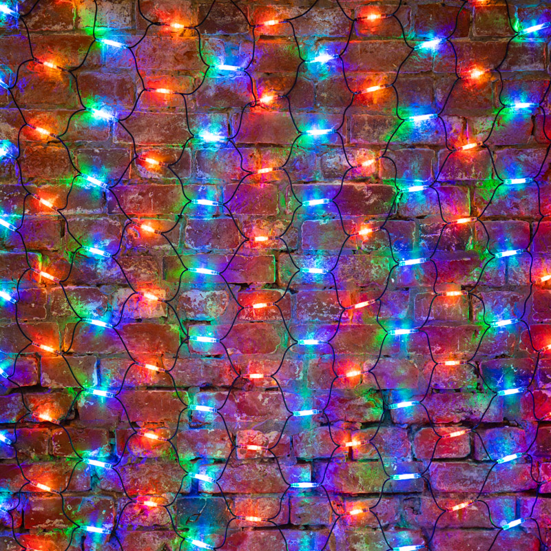 

Световая сетка NEON-NIGHT Гирлянда Сеть 2x1,5м черный каучук IP67 288 LED Мульти, Гирлянда Сеть 2x1,5м черный каучук IP67 288 LED Мульти