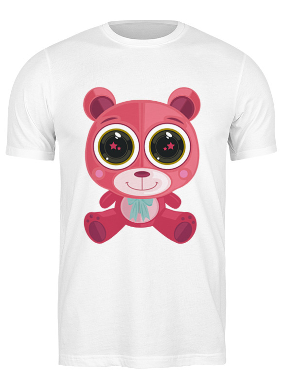 

Футболка мужская Printio Розовый мишка (bear) белая M, Белый, Розовый мишка (bear)