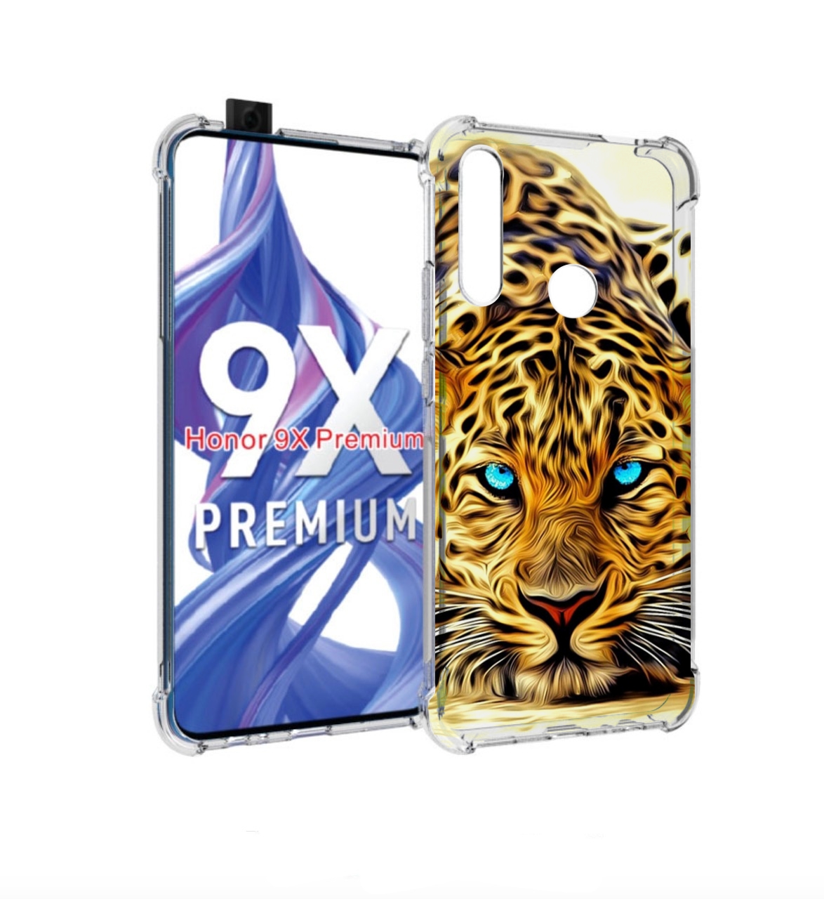 

Чехол бампер MyPads Голубоглазый-гепард для Honor 9X (STK-LX1)/H, Прозрачный, Tocco