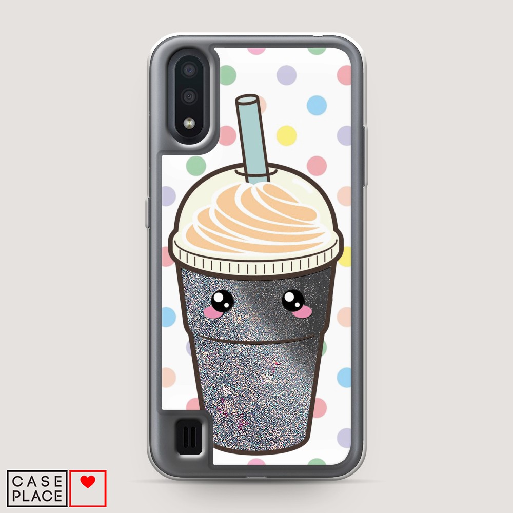

Чехол Awog на Samsung Galaxy A01 "Милый стакан", Разноцветный, 29591-1