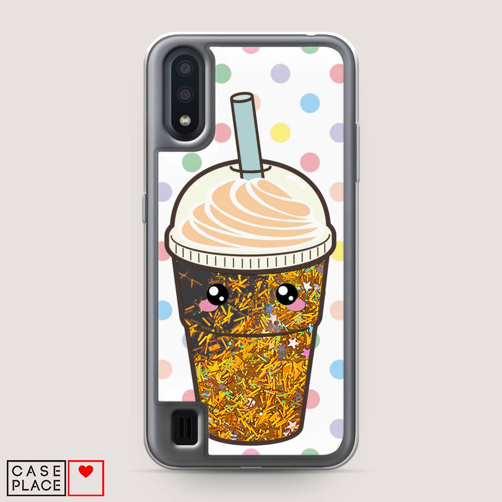 

Чехол Awog на Samsung Galaxy A01 "Милый стакан", Разноцветный, 29590-1