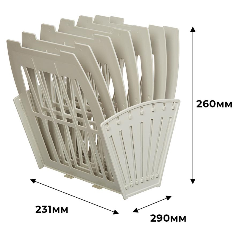 

Лоток для бумаг Attache сборный на 6 отделений Сер, Серый