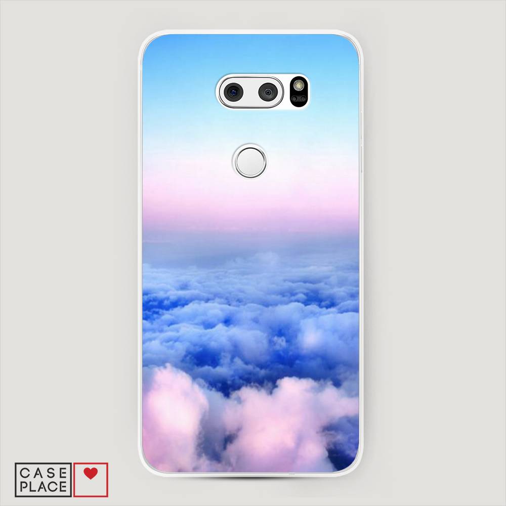 

Чехол Awog на LG V35 ThinQ "Облака", Голубой;розовый, 83650-4