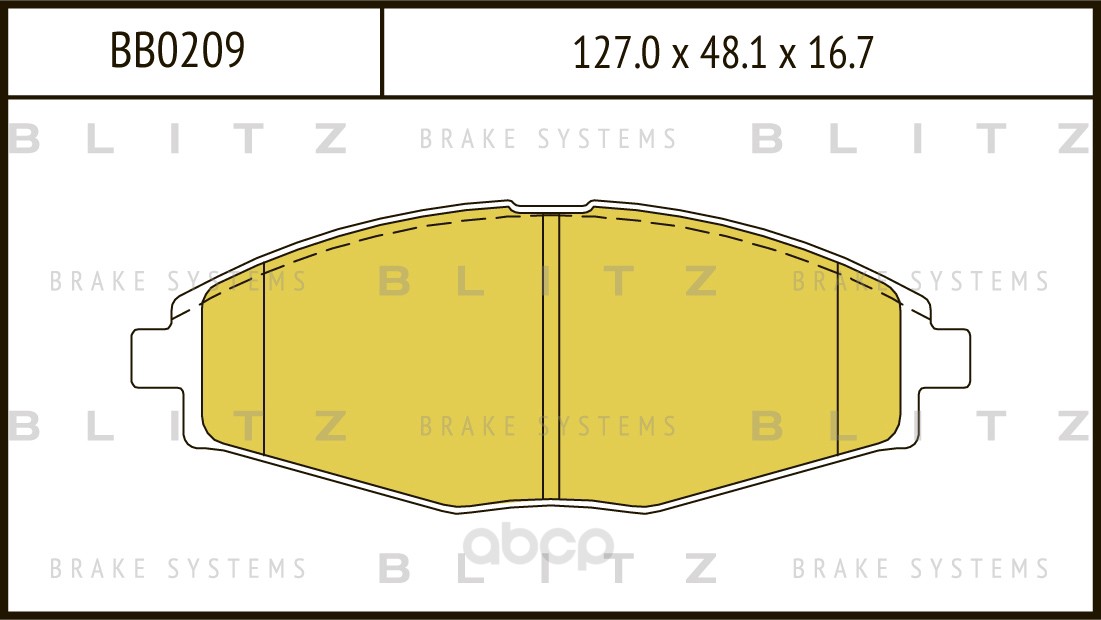 

Тормозные колодки BLITZ дисковые bb0209, Колодки тормозные дисковые BB0209