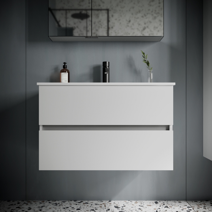 

Тумба с раковиной Sancos Urban 80 белая, UR80W+CN7005, Белый, Urban