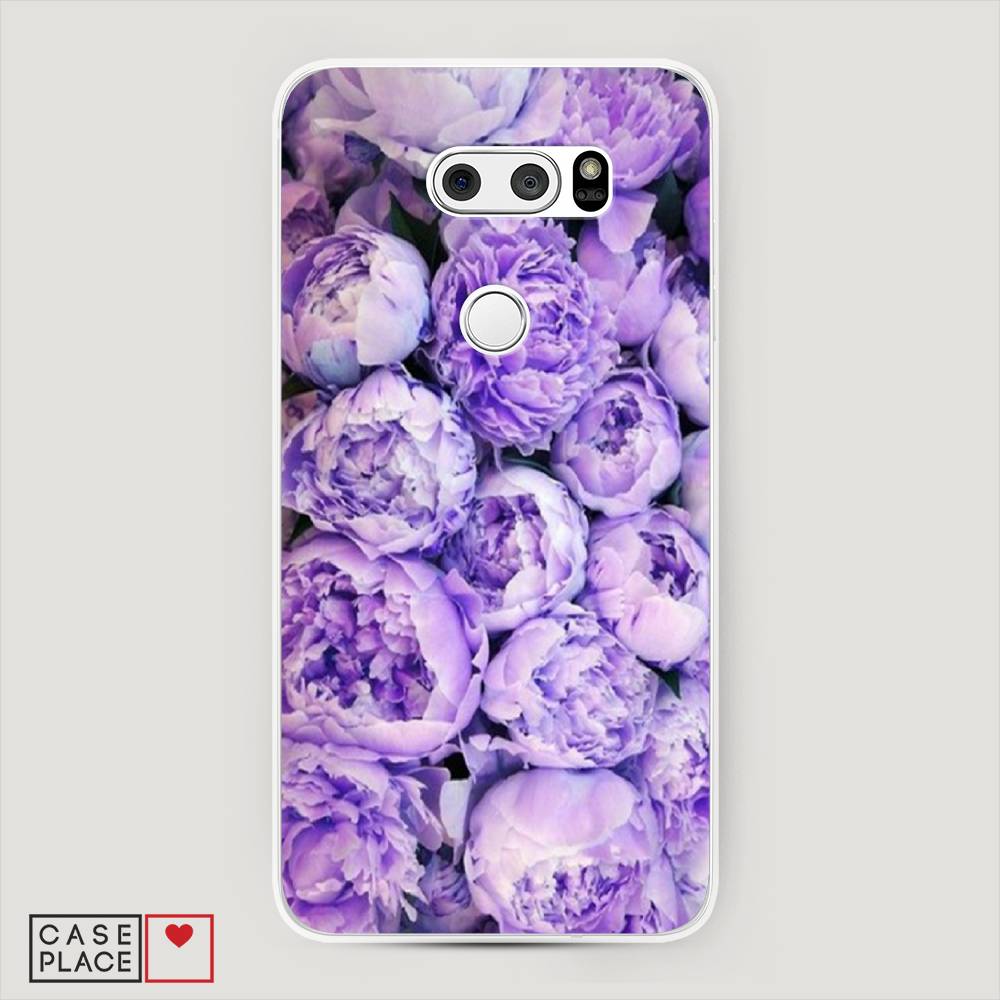 

Чехол Awog на LG V35 ThinQ "Пионы сиреневые", Фиолетовый;голубой, 83650-8