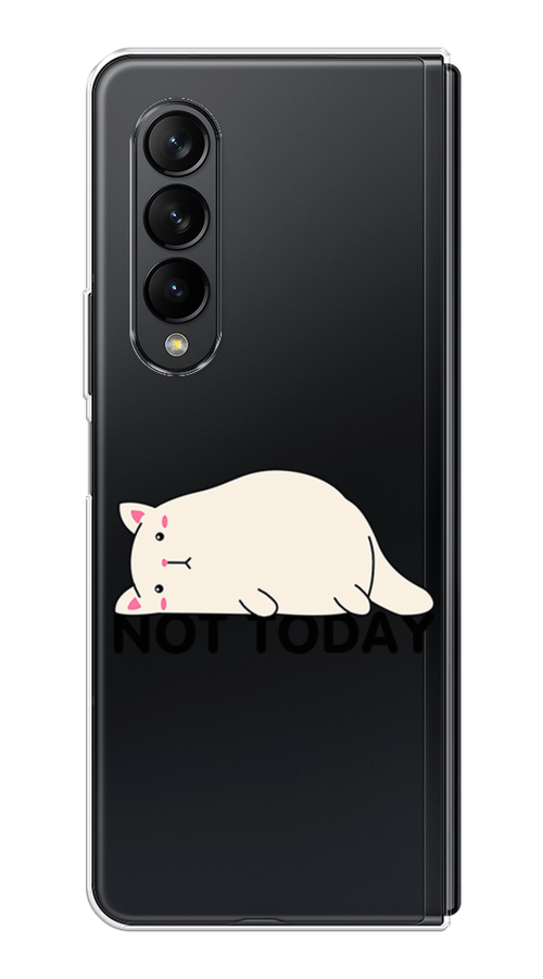 

Чехол на Samsung Galaxy Z Fold 3 "Cat not today", Белый;розовый;черный, 2103650-1