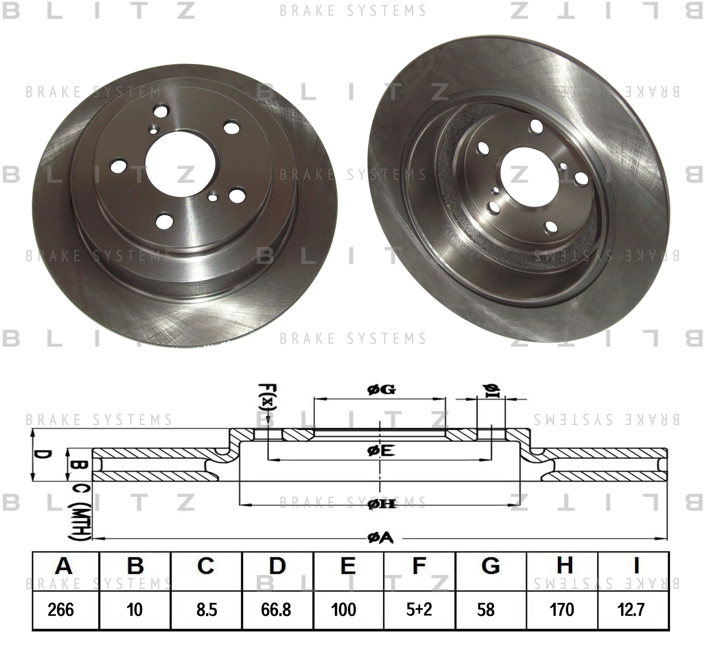 

BS0146 диск тормозной задний Subaru Impreza/Legacy/Forester 1.8-2.5/1.6i-2.5i 89-03