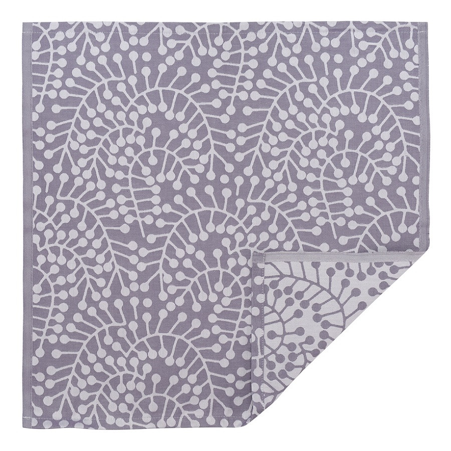 Салфетка из хлопка фиолетово-серого цвета  Спелая смородина, scandinavian touch, 53х53см