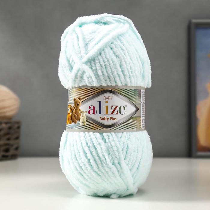 

Пряжа "Softy Plus" 100% микрополиэстер 120м/100г (15 водяная зелень), Зеленый, Пряжа для вязания "Softy Plus"