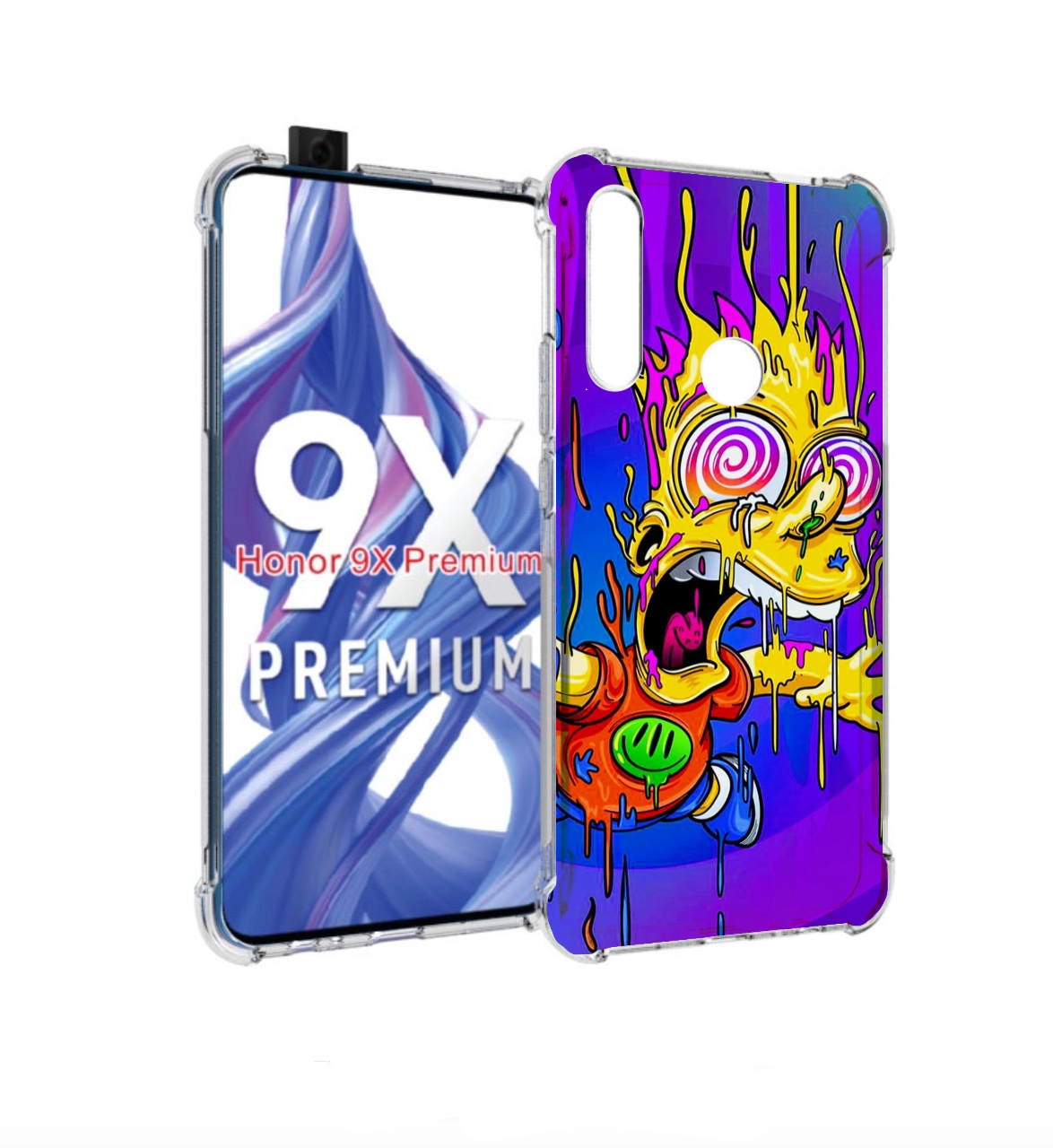 

Чехол бампер MyPads Барт-арт-стрит для Honor 9X (STK-LX1), Прозрачный, Tocco