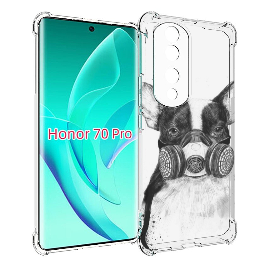 

Чехол MyPads Французский бульдог для Honor 70 Pro / 70 Pro Plus, Прозрачный, Tocco