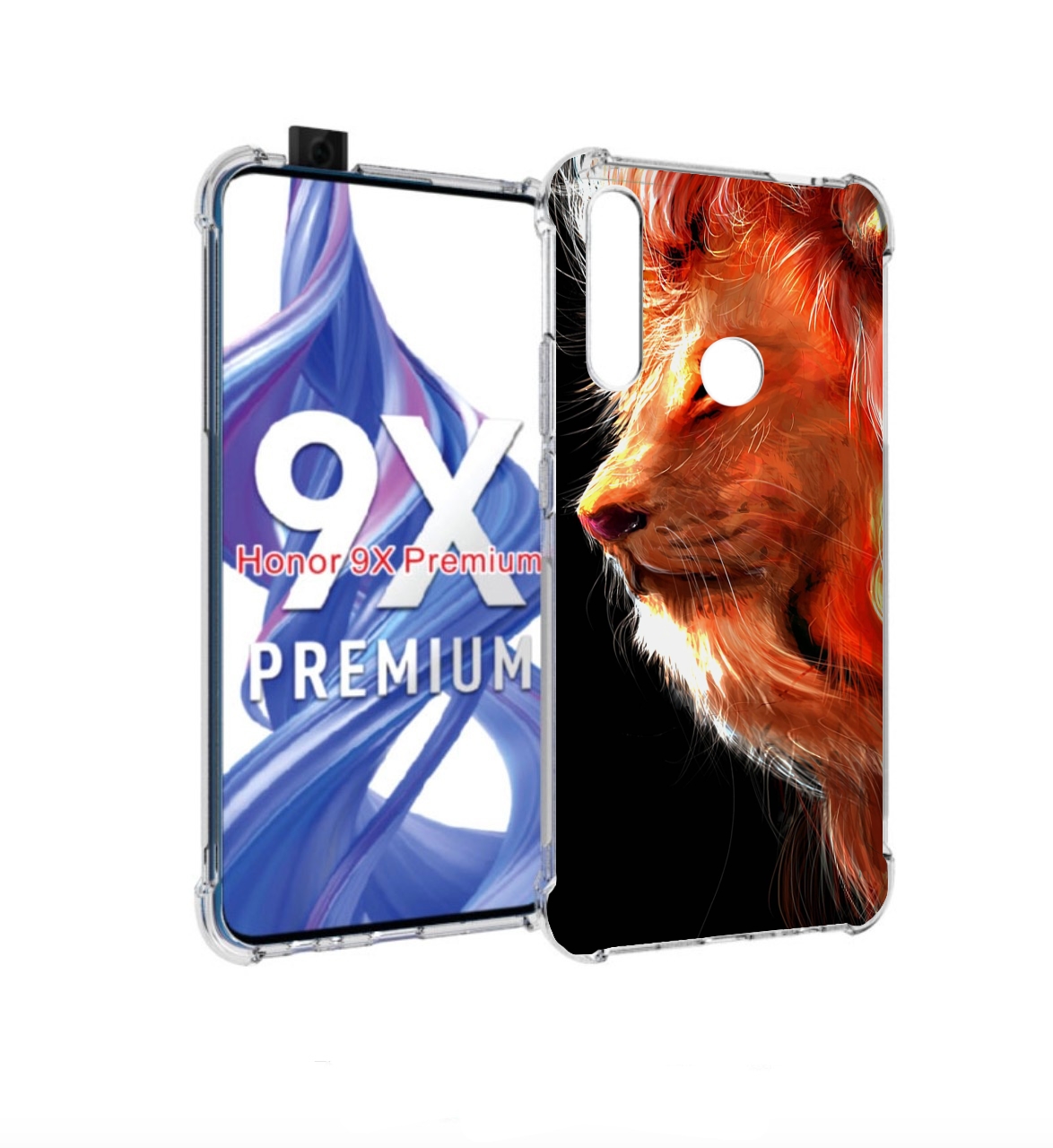 

Чехол бампер MyPads Арт-рисунок-льва мужской для Honor 9X (STK-L, Прозрачный, Tocco