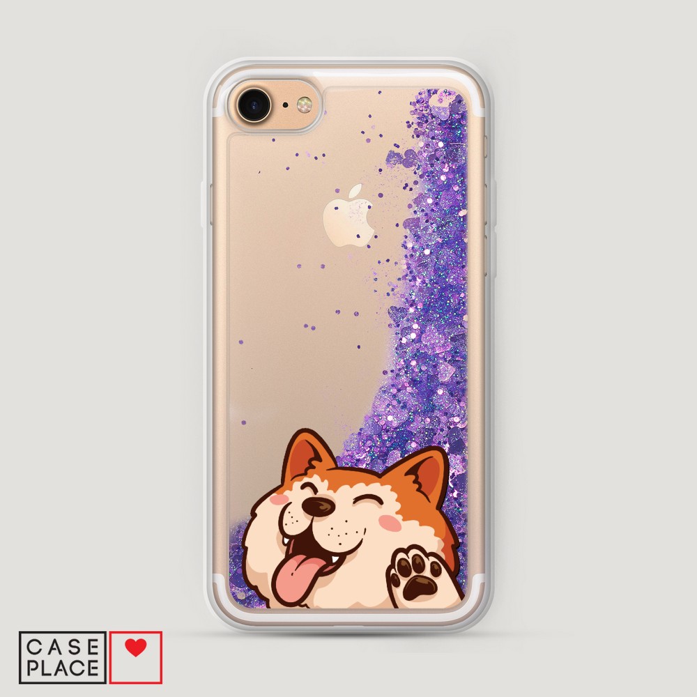 

Чехол Awog на Apple iPhone 7 / Айфон 7 "Акита-ину машет", Разноцветный, 10692-1