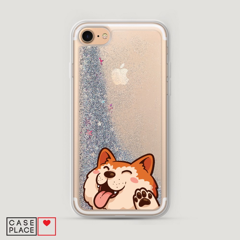 

Чехол Awog на Apple iPhone 7 / Айфон 7 "Акита-ину машет", Разноцветный, 10691-1