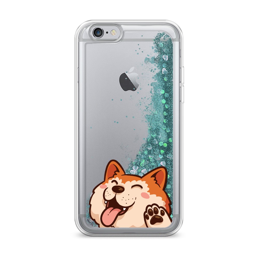 

Жидкий чехол с блестками "Акита-ину машет" на Apple iPhone 6S, 0104S95-1