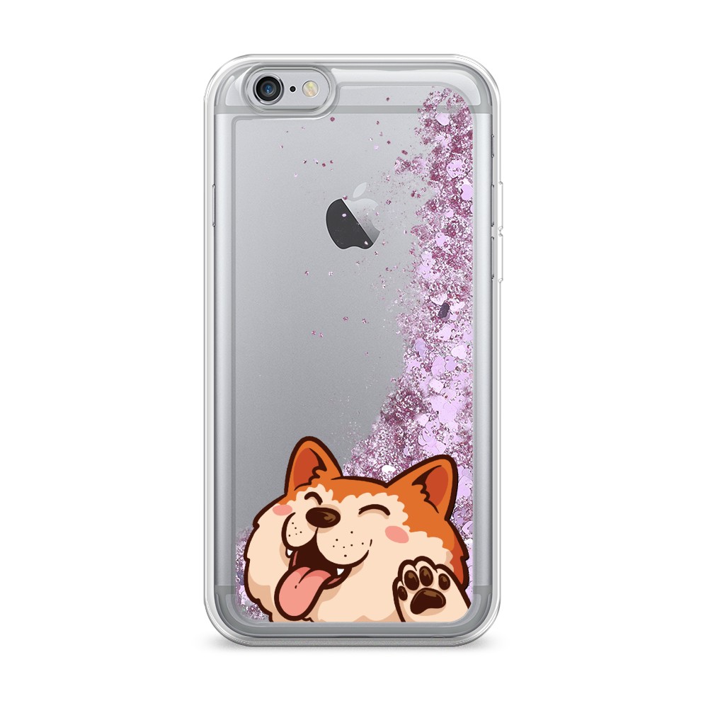 

Жидкий чехол с блестками "Акита-ину машет" на Apple iPhone 6S, 0104S94-1