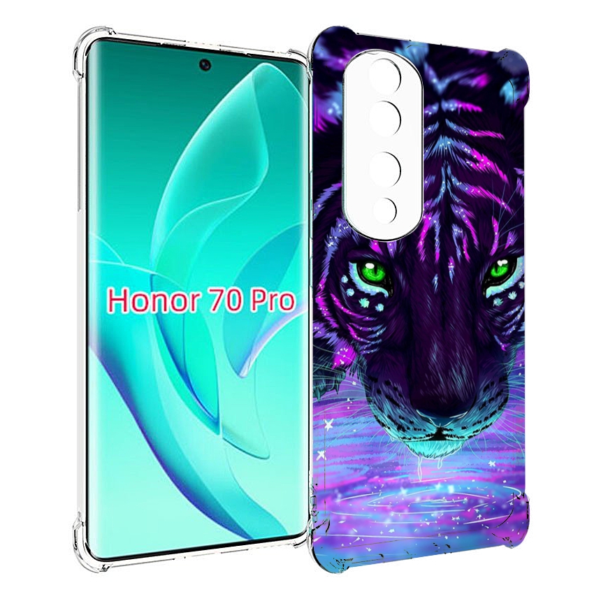 

Чехол MyPads Тигр-неон для Honor 70 Pro / 70 Pro Plus, Прозрачный, Tocco
