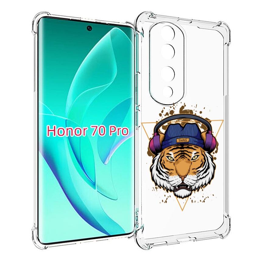 

Чехол MyPads Тигр-Свэг для Honor 70 Pro / 70 Pro Plus, Прозрачный, Tocco