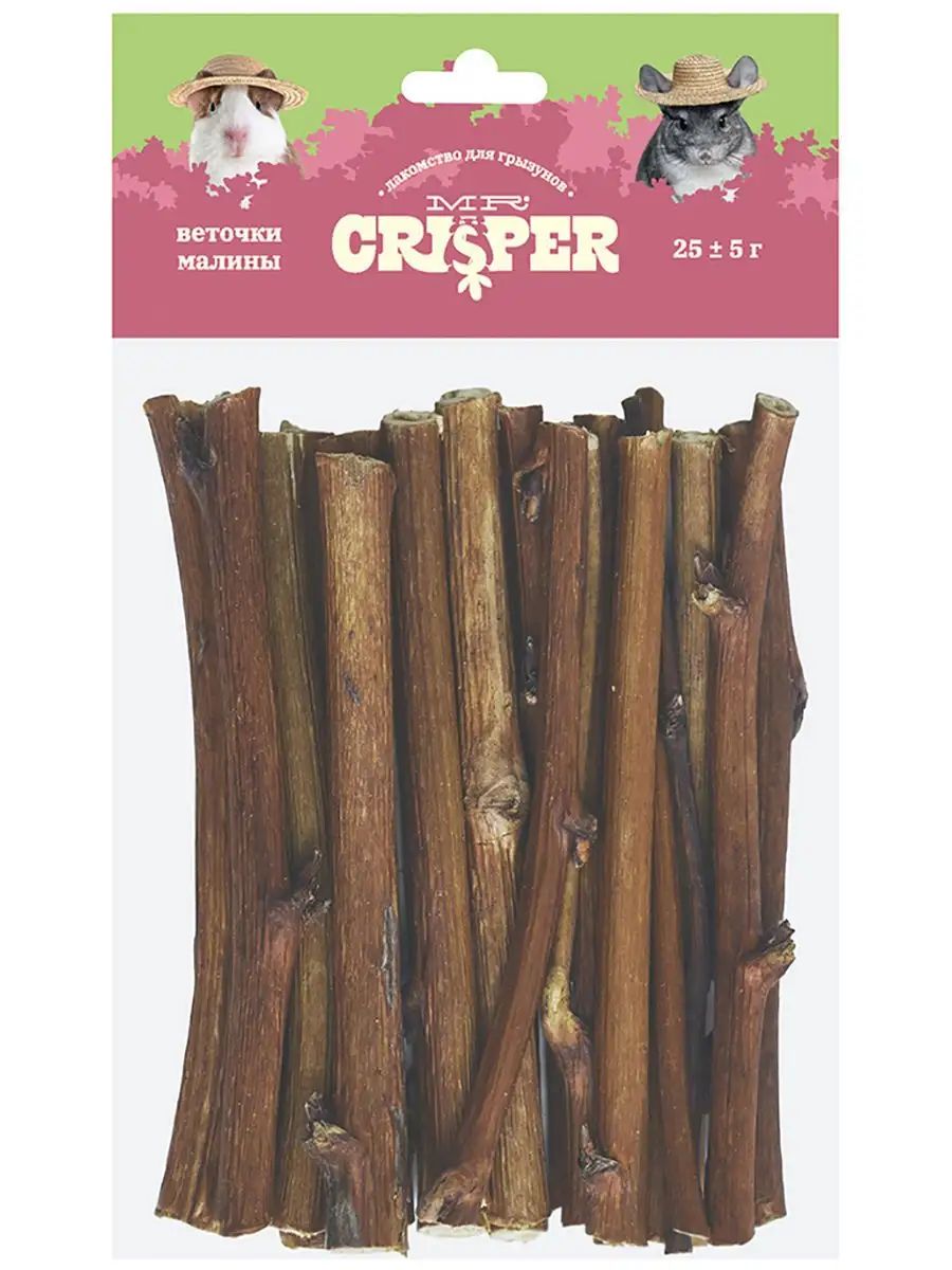 

Лакомство для грызунов MR.Crisper Веточки малины, 25 г