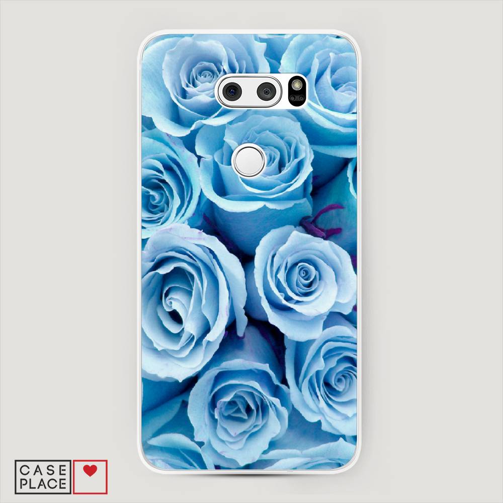 

Чехол Awog на LG V35 ThinQ "Лазурные розы", Голубой, 83650-8
