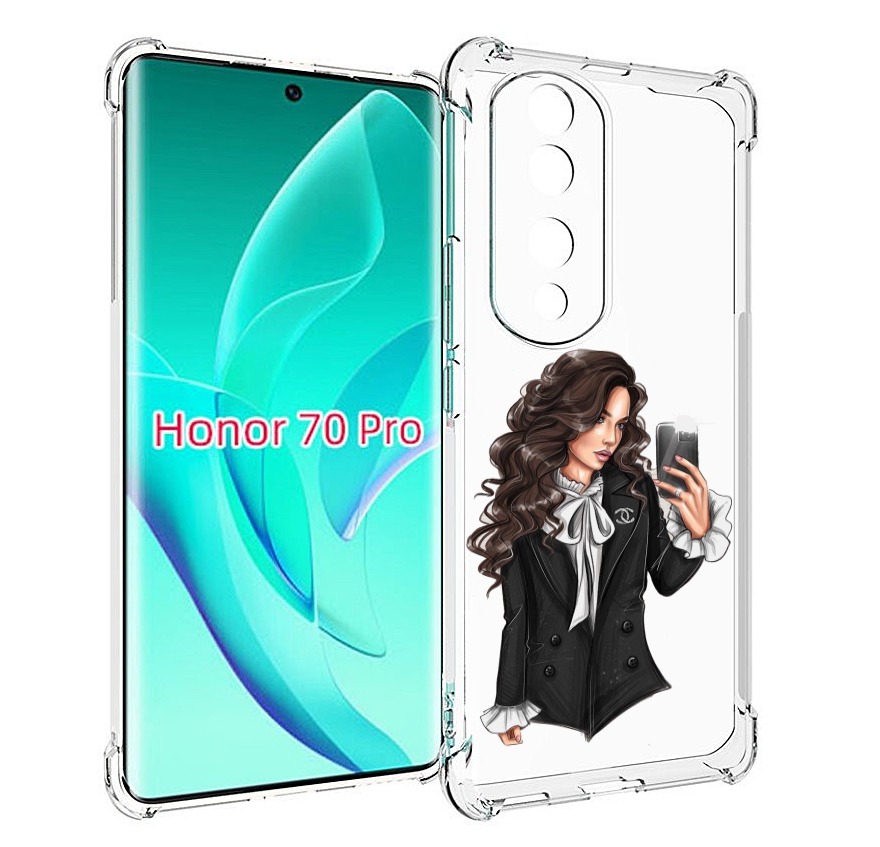 

Чехол MyPads Стильная-девушка для Honor 70 Pro / 70 Pro Plus, Прозрачный, Tocco