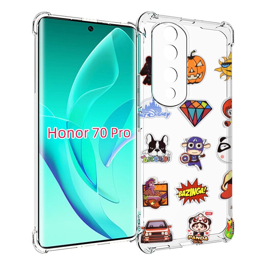 

Чехол MyPads Стикеры-2 для Honor 70 Pro / 70 Pro Plus, Прозрачный, Tocco