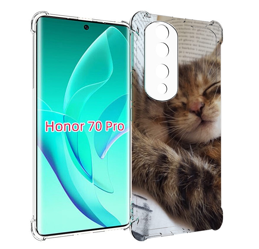 

Чехол MyPads Спящий-котенок для Honor 70 Pro / 70 Pro Plus, Прозрачный, Tocco