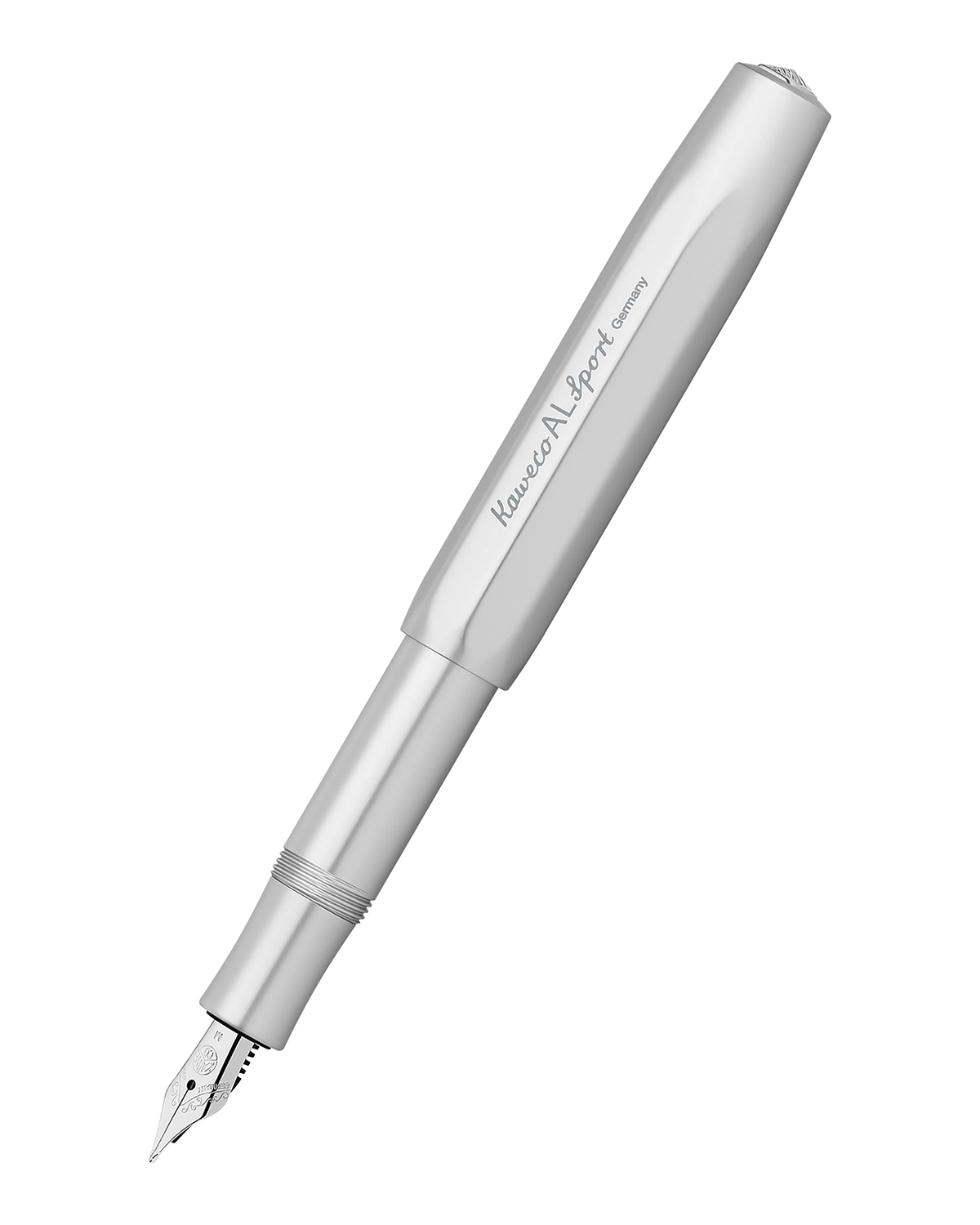 Перьевая ручка Kaweco AL Sport серебристая синие чернила EF 05 мм