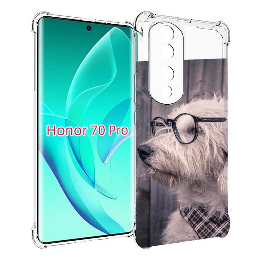 

Чехол MyPads Собака-в-очках для Honor 70 Pro / 70 Pro Plus, Прозрачный, Tocco