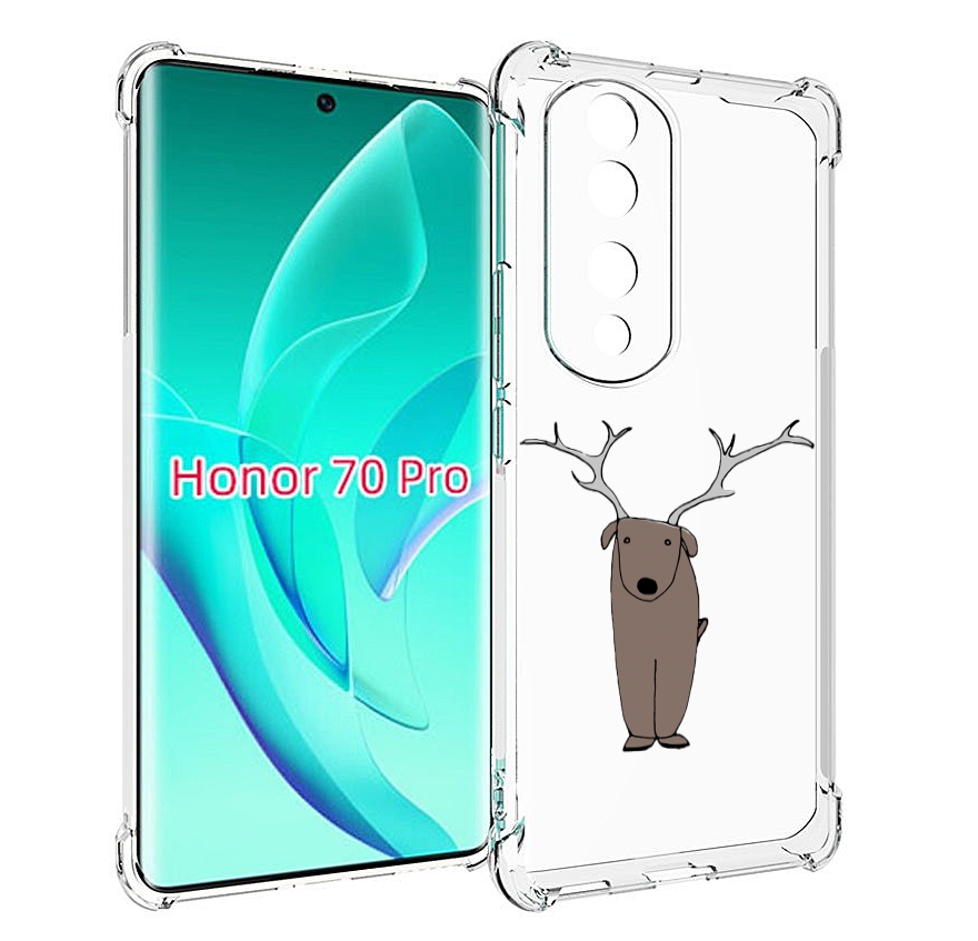 

Чехол MyPads Собака олень для Honor 70 Pro / 70 Pro Plus, Прозрачный, Tocco