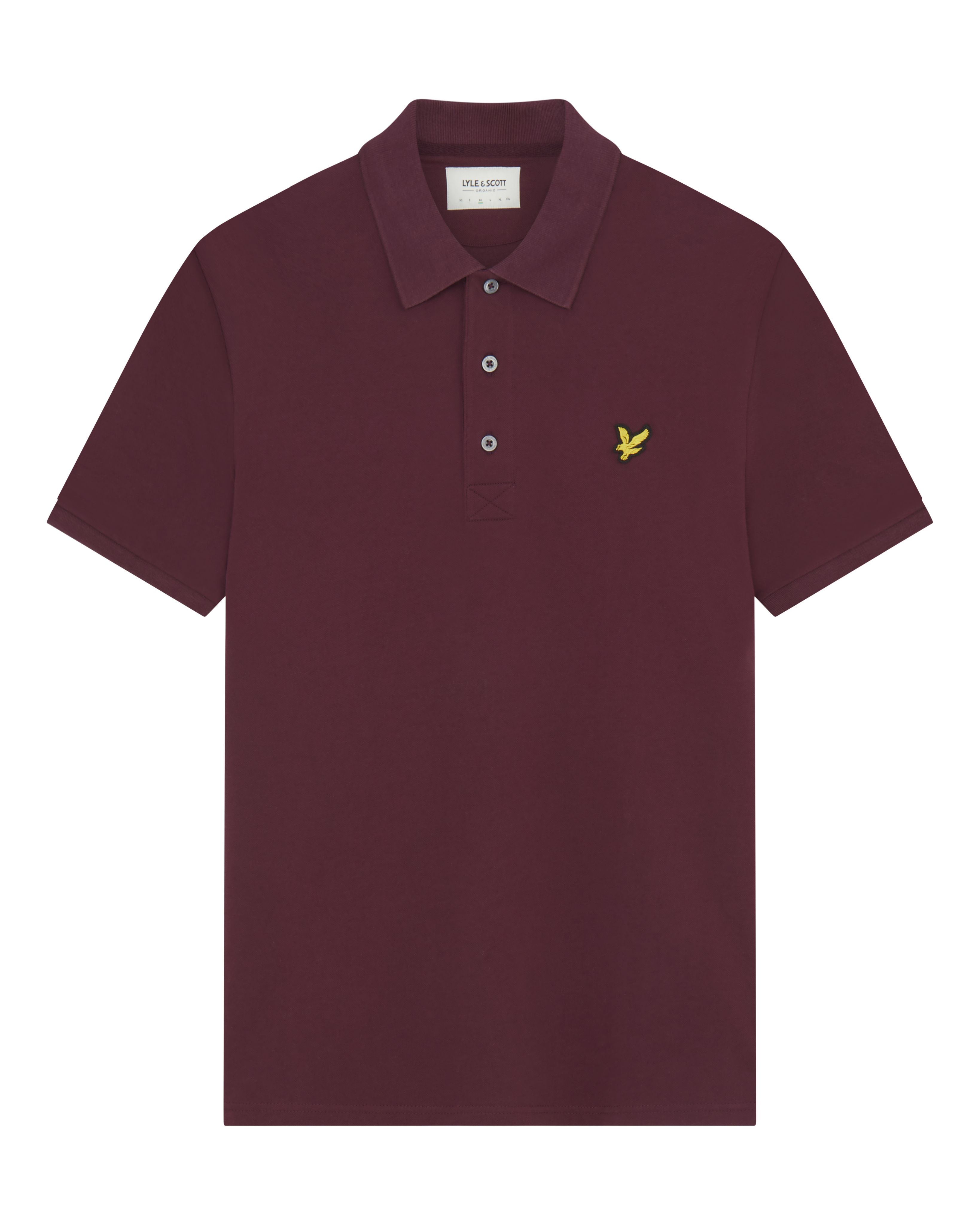 Футболка мужская Lyle & Scott Plain Polo Shirt бордовая 2XL