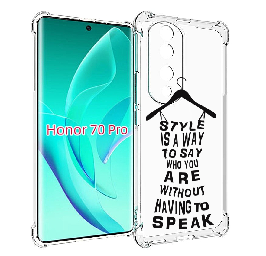 

Чехол MyPads Сарафан-из-слов для Honor 70 Pro / 70 Pro Plus, Прозрачный, Tocco
