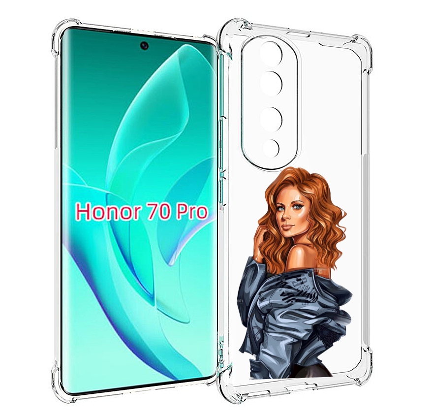 

Чехол MyPads Рыжая-девушка женский для Honor 70 Pro / 70 Pro Plus, Прозрачный, Tocco