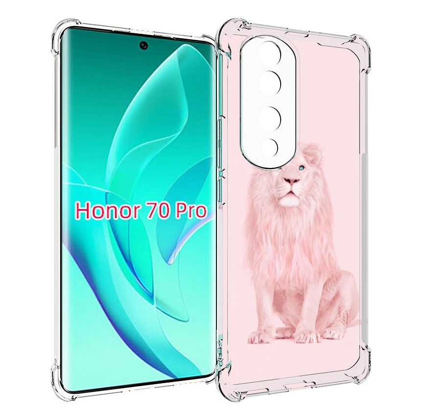 

Чехол MyPads Розовый-лев для Honor 70 Pro / 70 Pro Plus, Прозрачный, Tocco