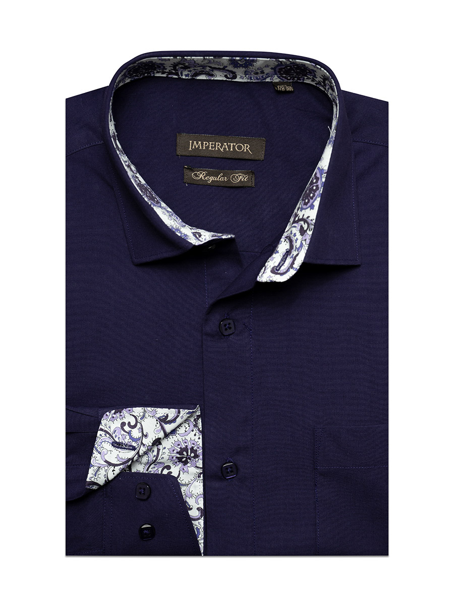 

Рубашка мужская Imperator Ribbon F фиолетовая 41/170-178, Фиолетовый, Ribbon F